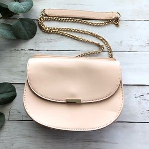 Forever 21 Light Pink Purse with Gold Chain